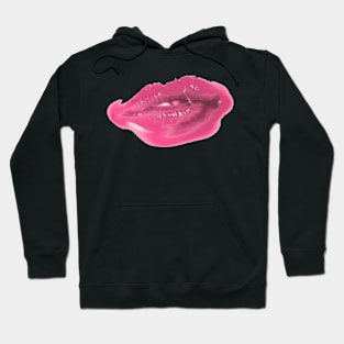 Pink fighter lips sticker Hoodie